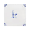 Red Wine Lovers Delft Tile