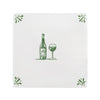 Red Wine Lovers Delft Tile