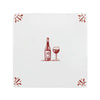 Red Wine Lovers Delft Tile