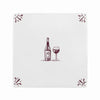 Red Wine Lovers Delft Tile