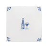 Red Wine Lovers Delft Tile