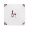 Red Wine Lovers Delft Tile