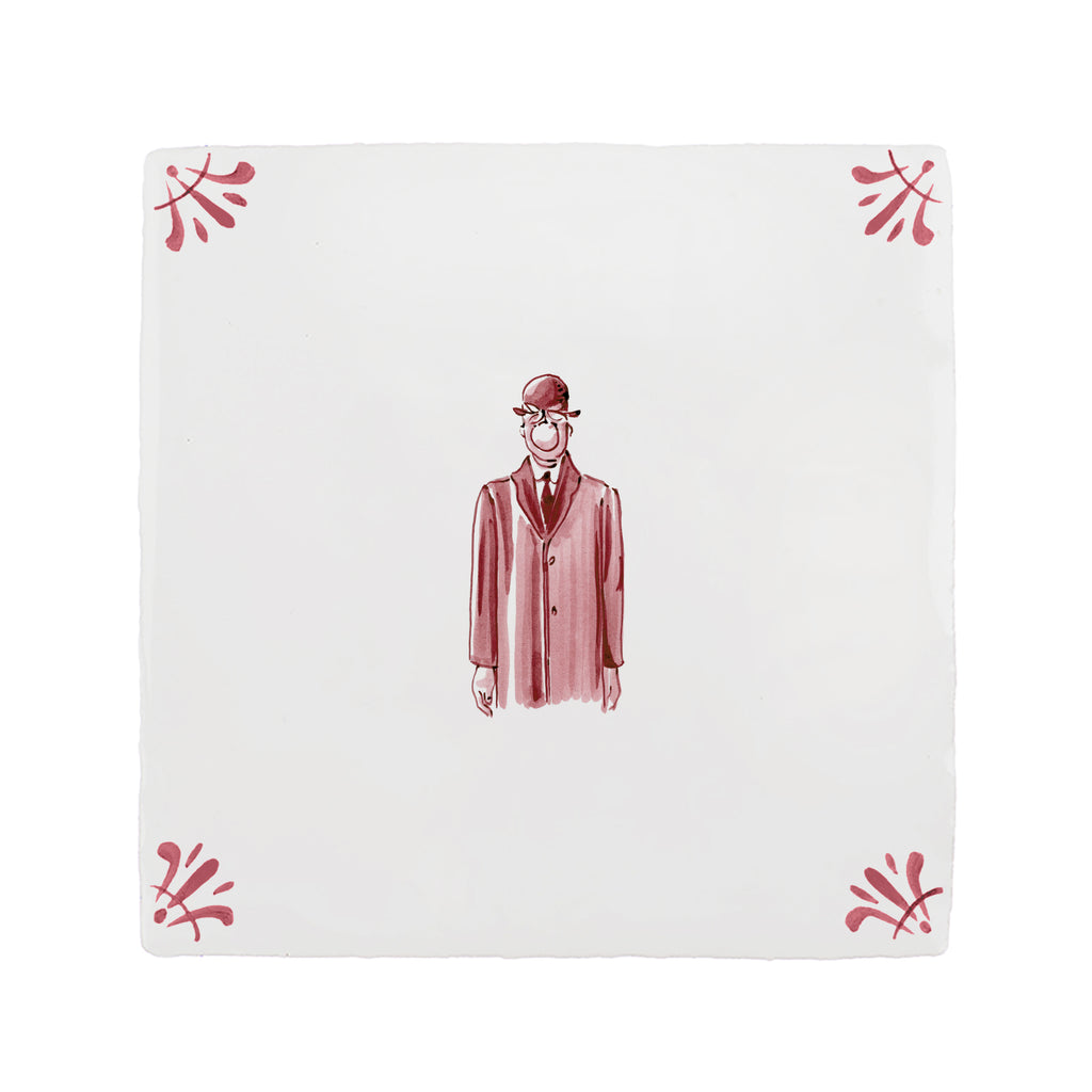 Rene Magritte's Son of Man Delft Tile