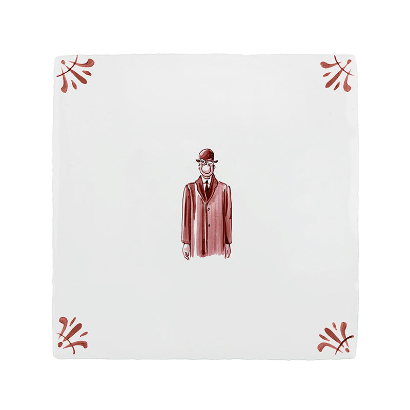 Rene Magritte's Son of Man Delft Tile
