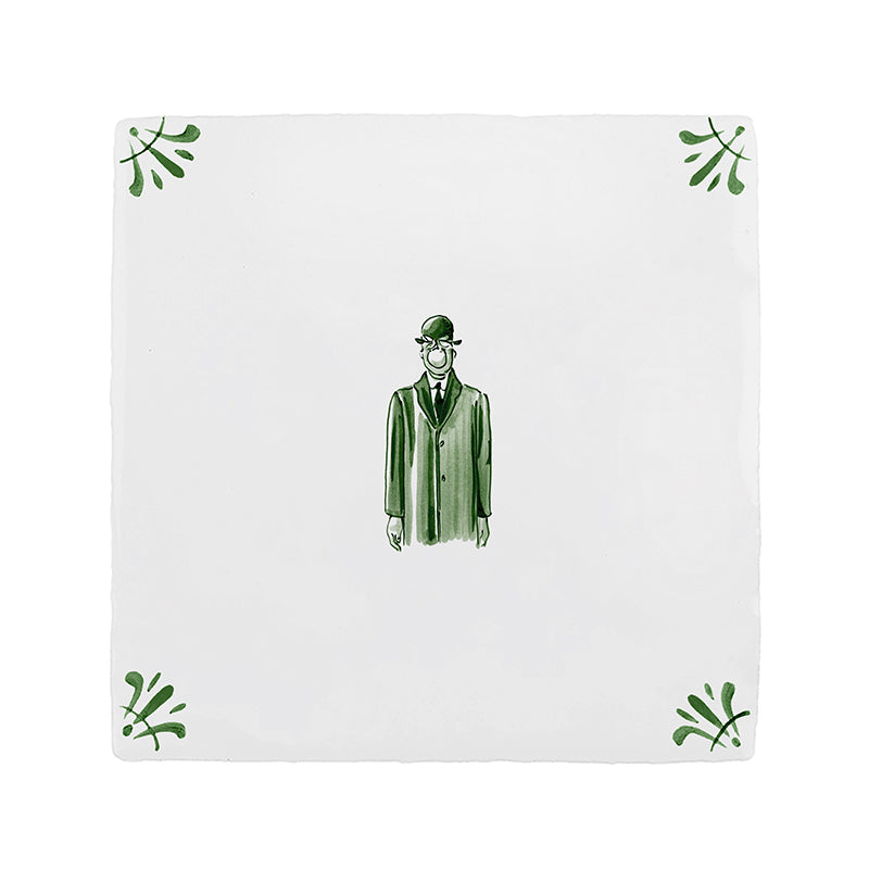 Rene Magritte's Son of Man Delft Tile