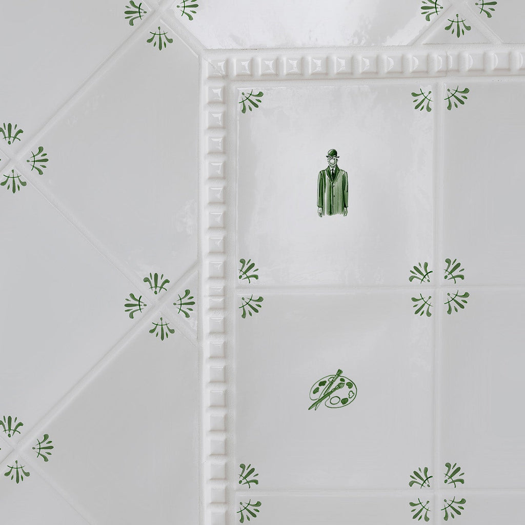 Rene Magritte's Son of Man Delft Tile