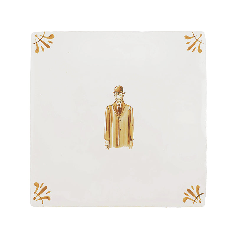Rene Magritte's Son of Man Delft Tile