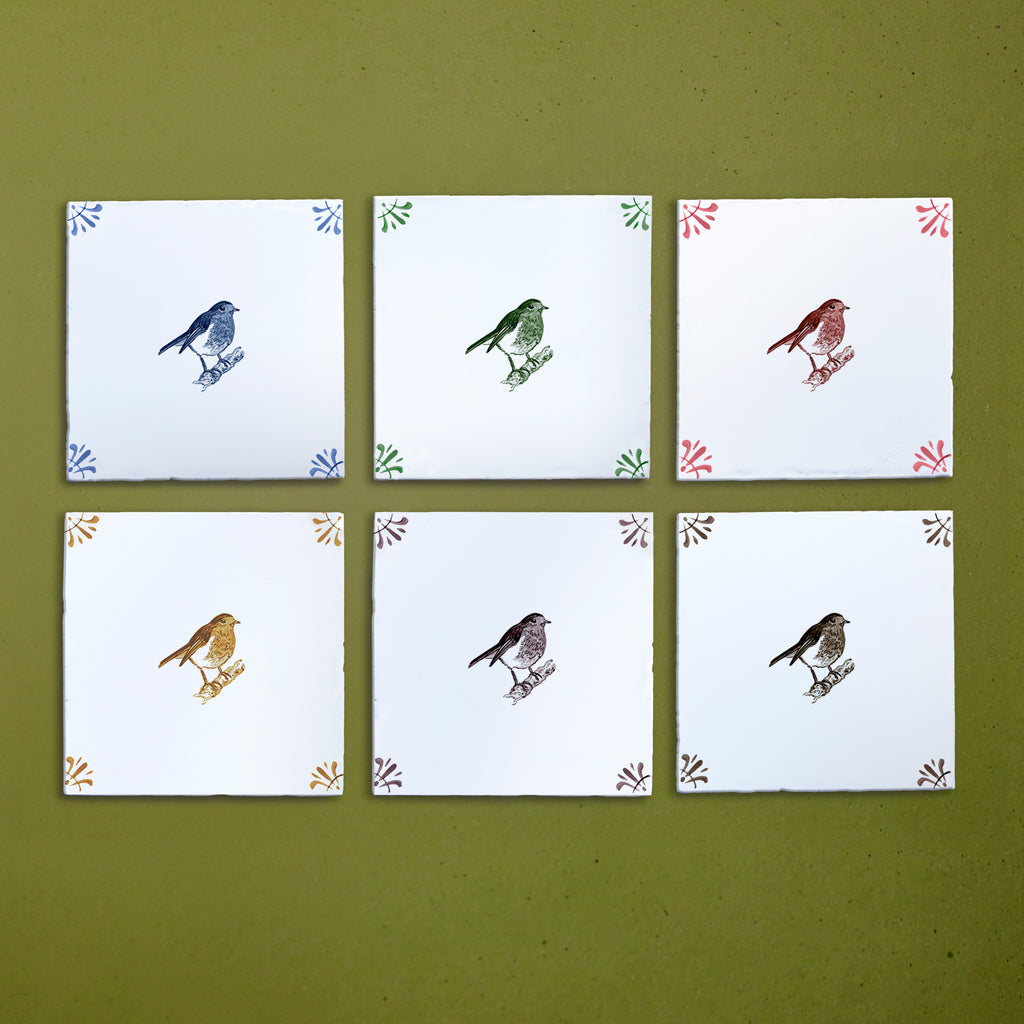Robin Redbreast Delft Tile