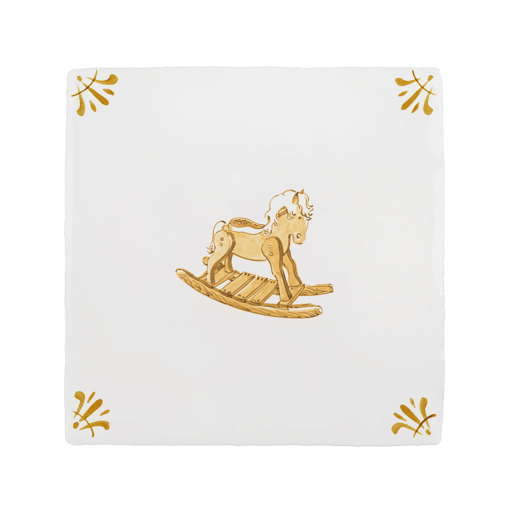 Rocking Horse Delft Tile