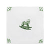 Rocking Horse Delft Tile Sample, 15cm Green