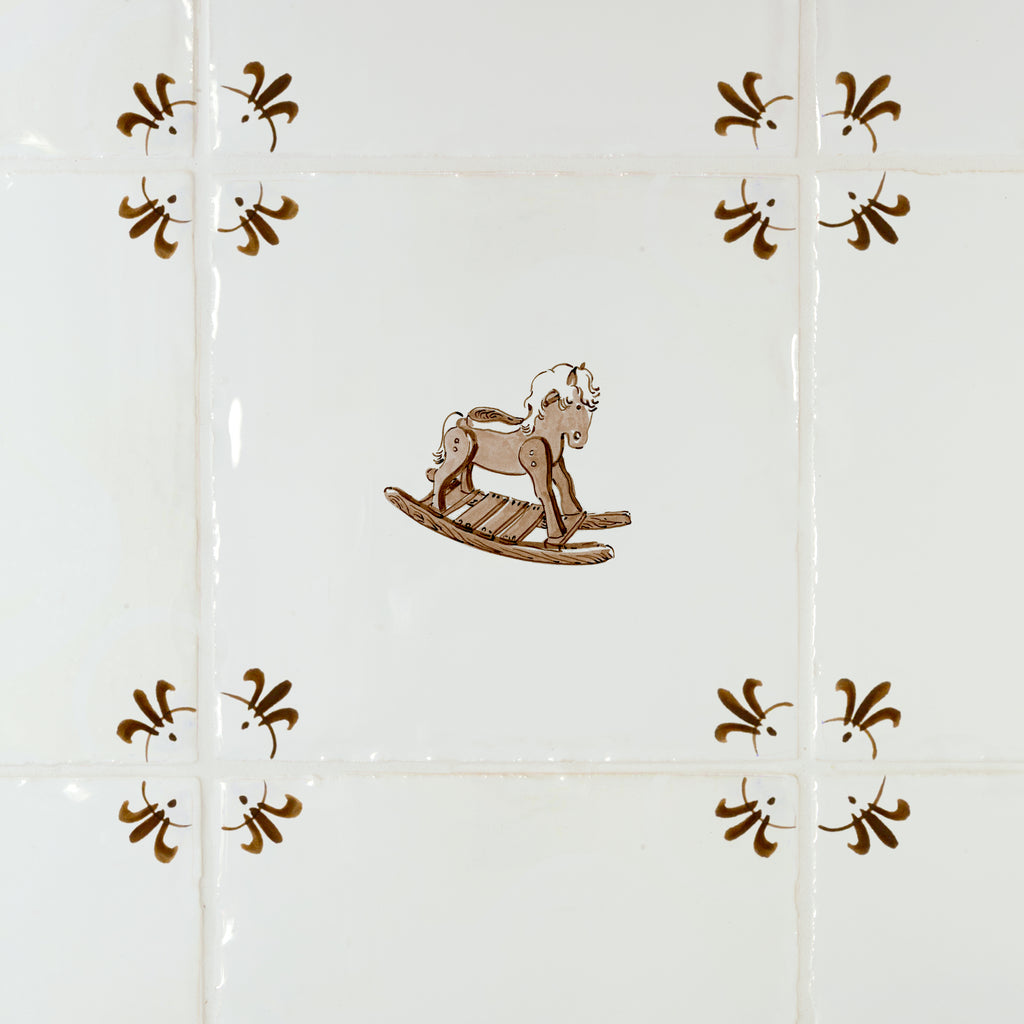 Rocking Horse Delft Tile