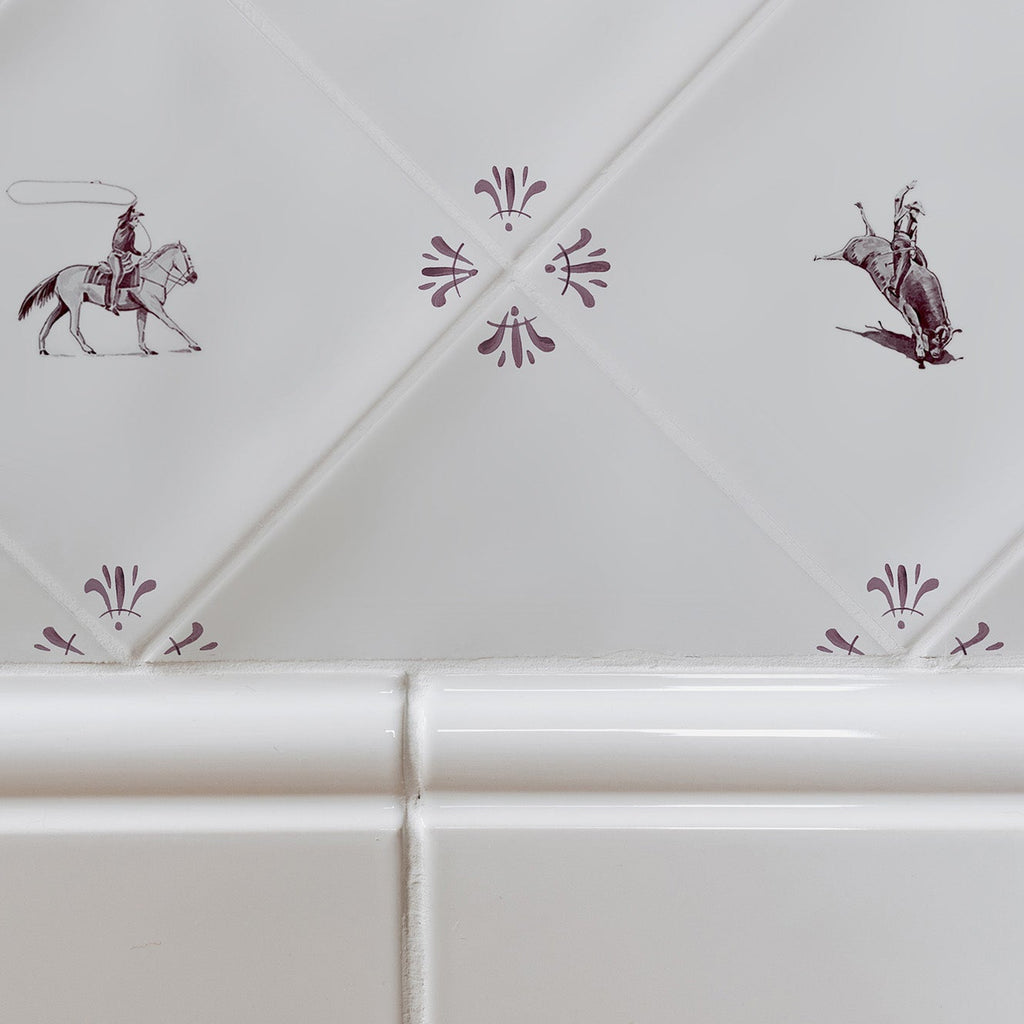 Cowboy Delft Tile