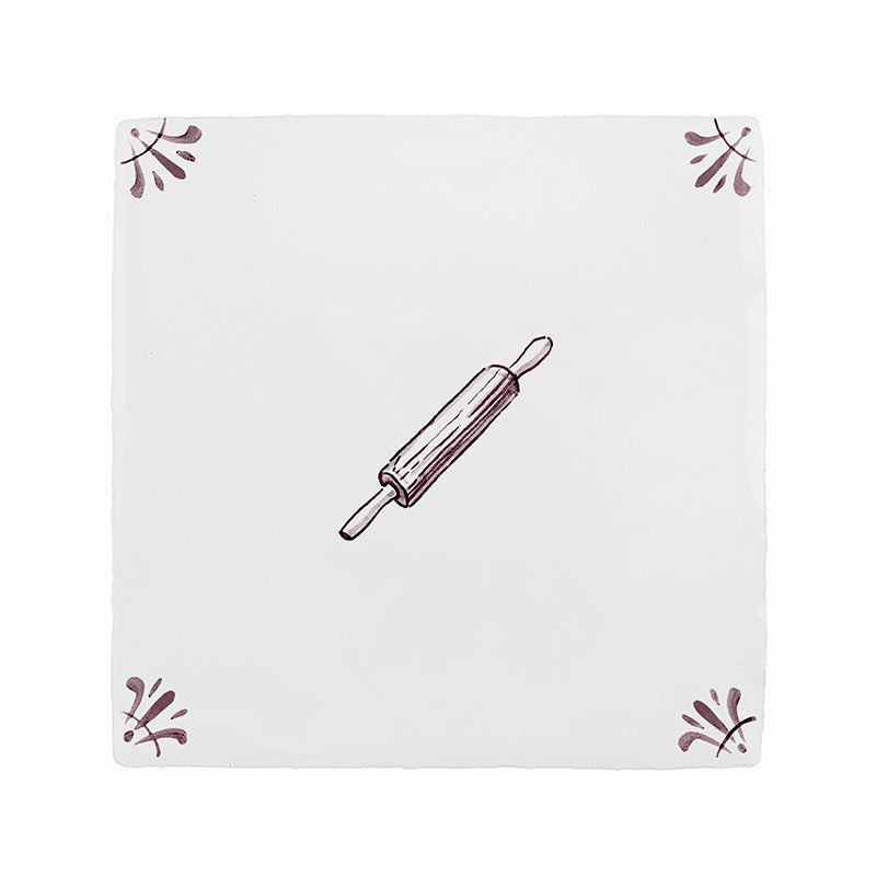 Rolling Pin Delft Tile