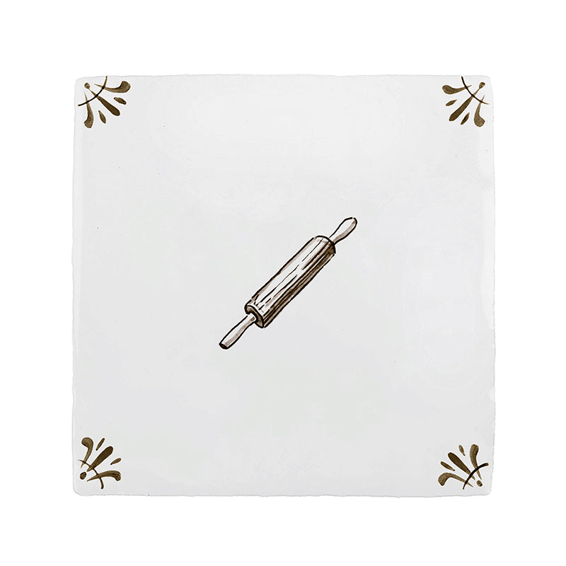Rolling Pin Delft Tile