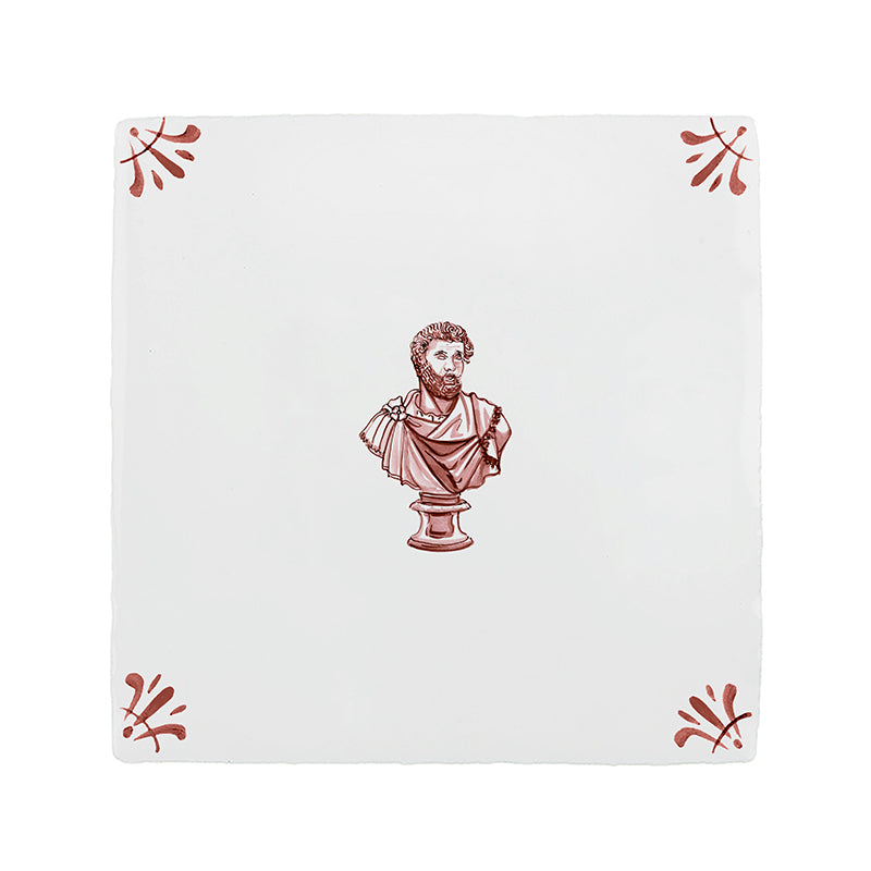 Roman Bust Delft Tile