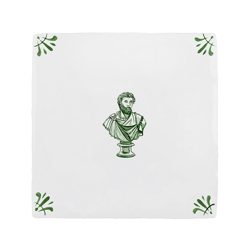 Roman Bust Delft Tile