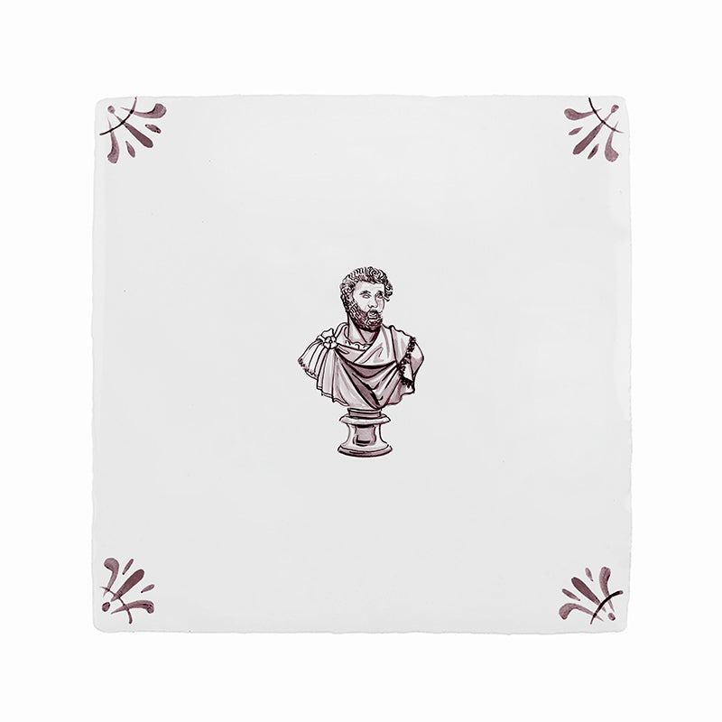 Roman Bust Delft Tile