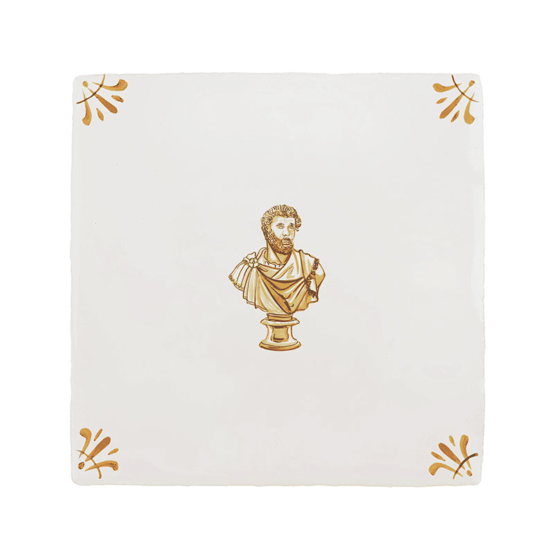 Roman Bust Delft Tile