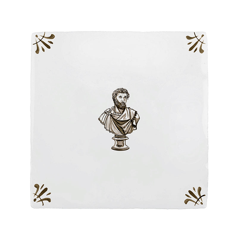 Roman Bust Delft Tile