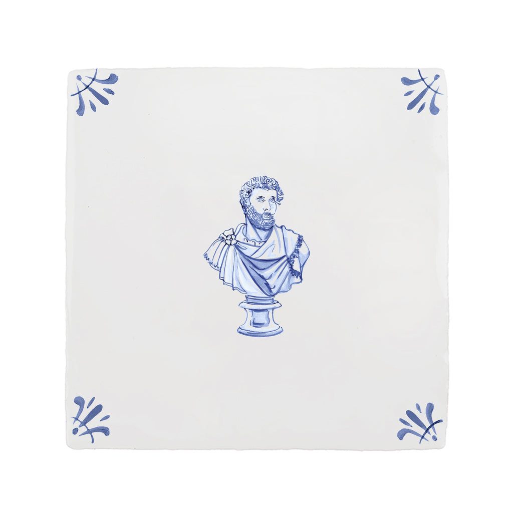 Roman Bust Delft Tile