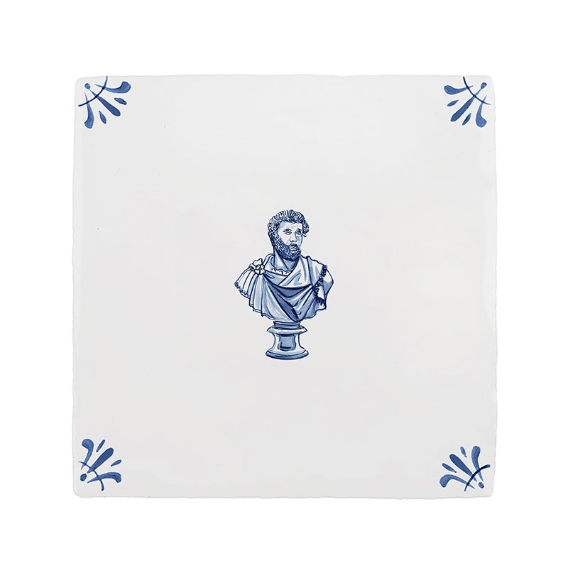 Roman Bust Delft Tile
