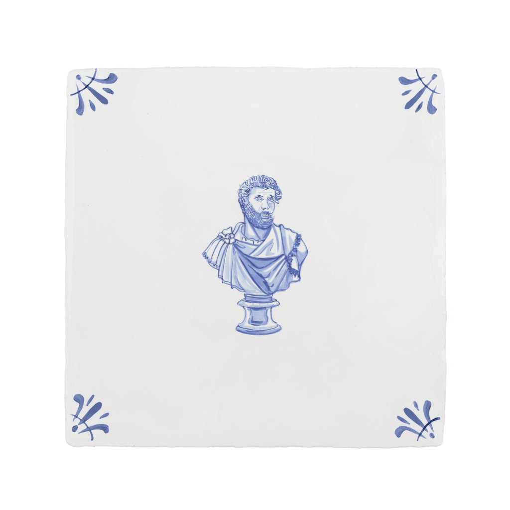 Roman Bust Delft Tile
