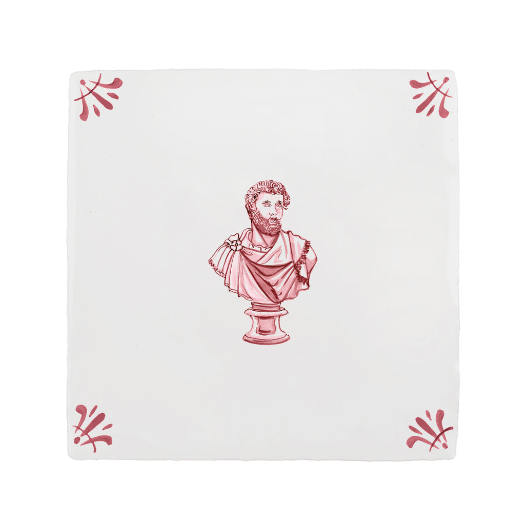 Roman Bust Delft Tile