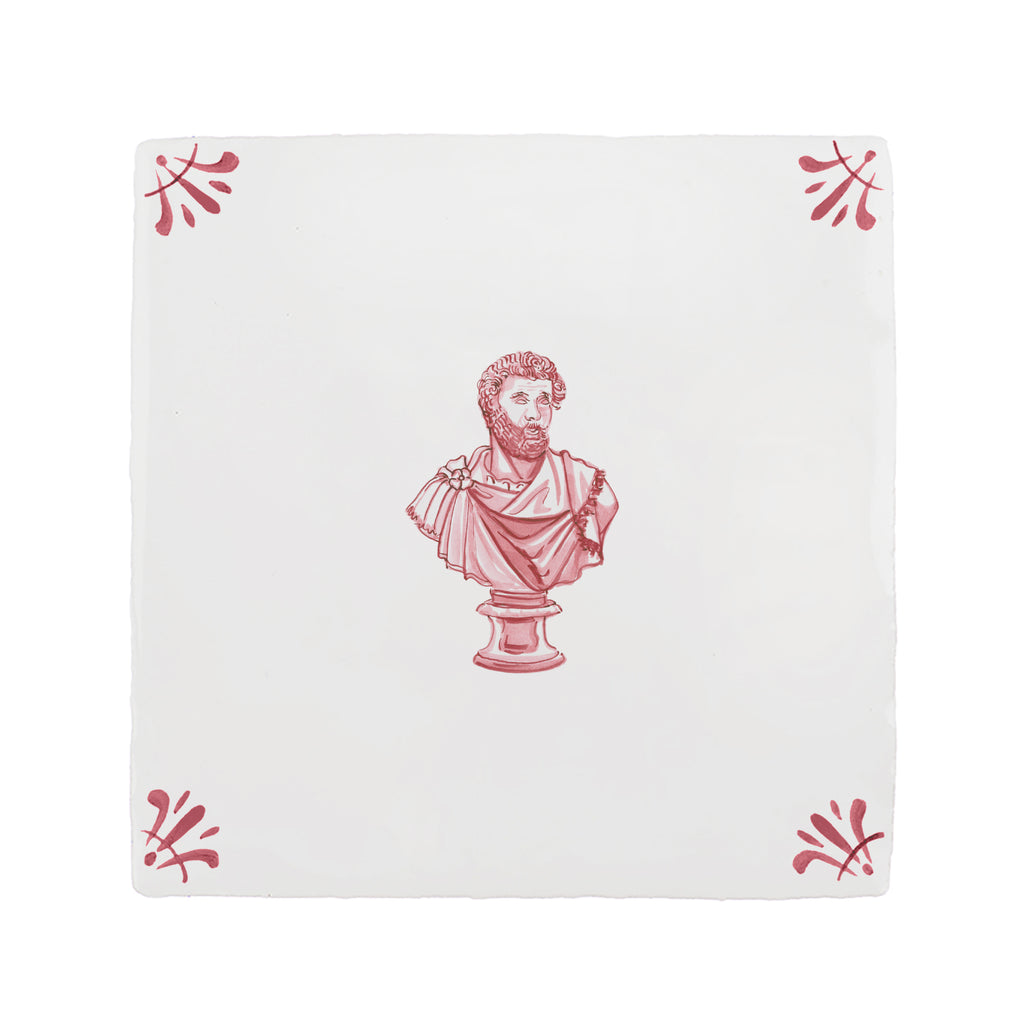Roman Bust Delft Tile
