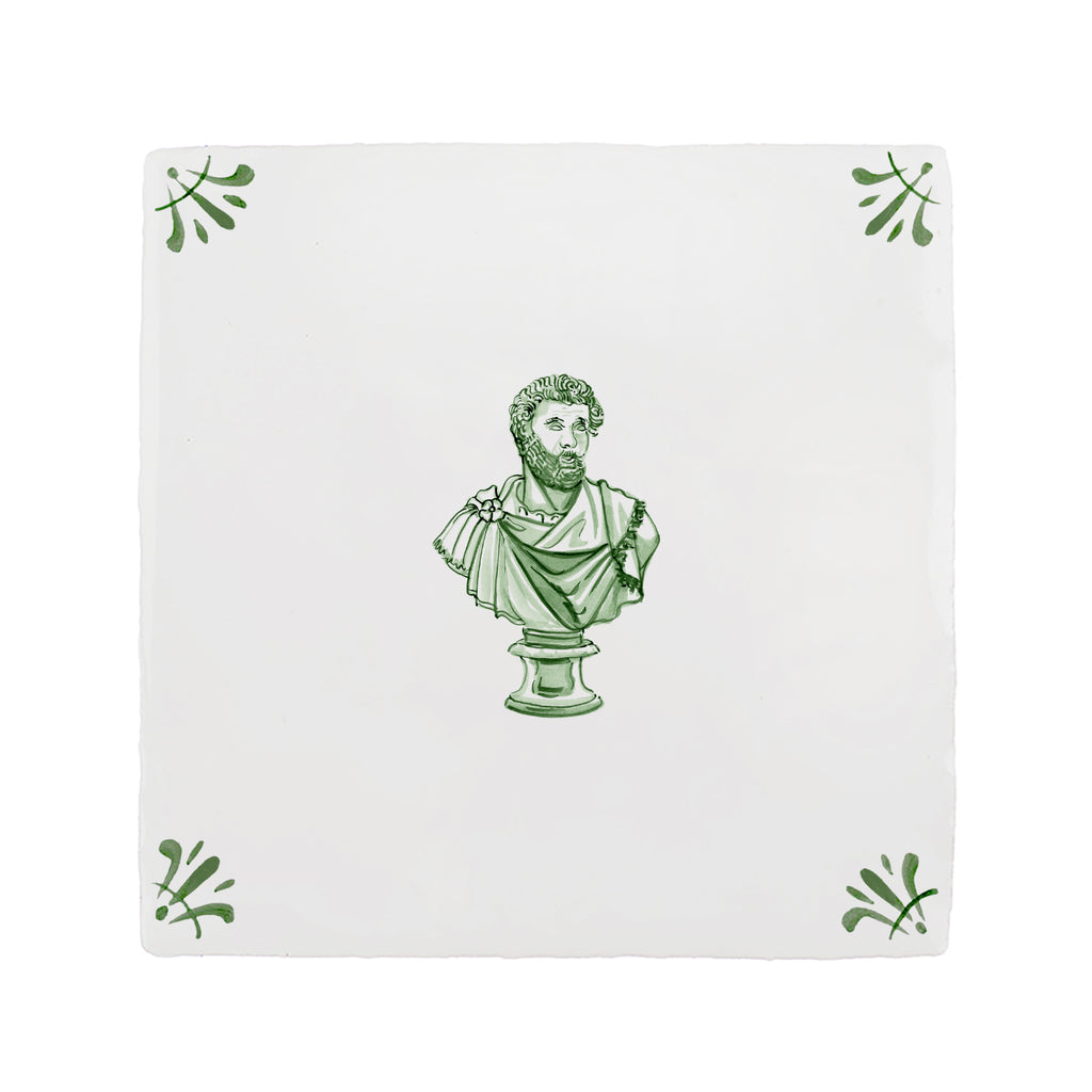 Roman Bust Delft Tile