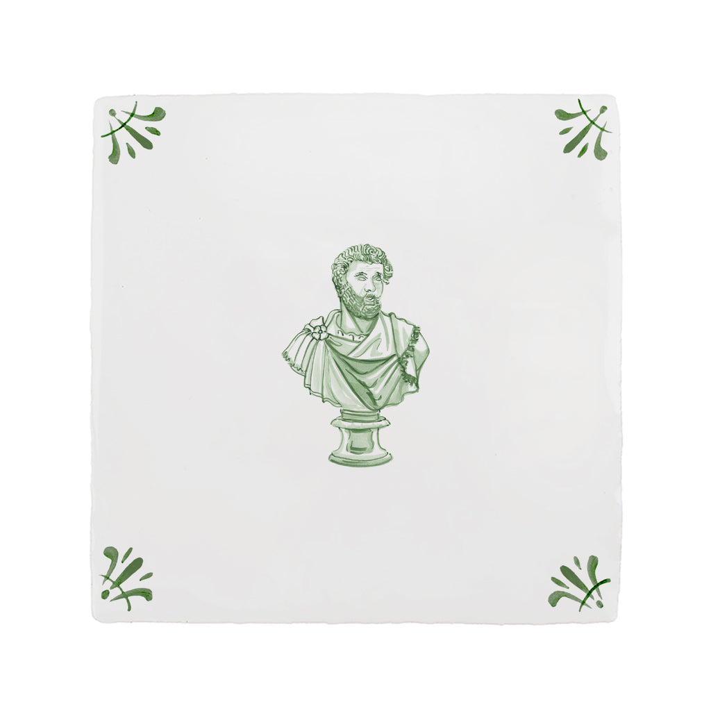 Roman Bust Delft Tile
