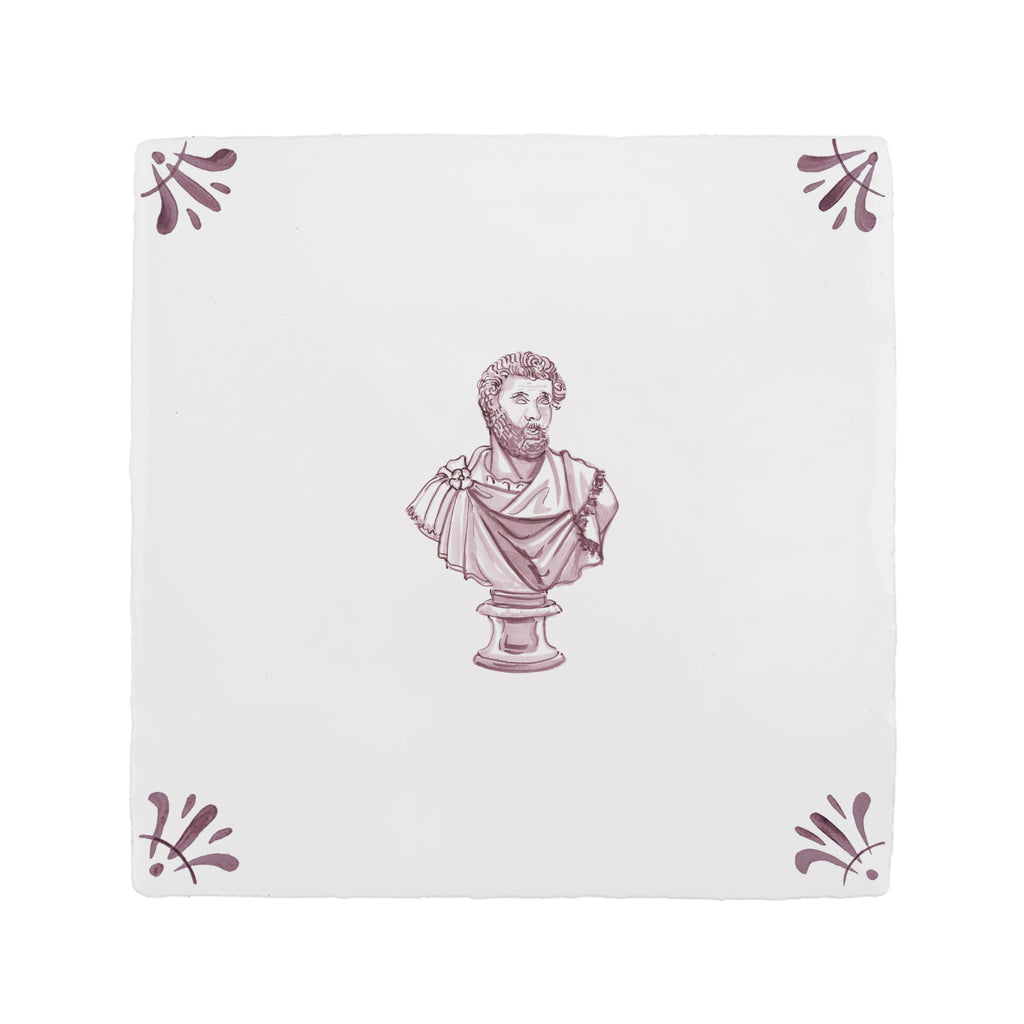 Roman Bust Delft Tile