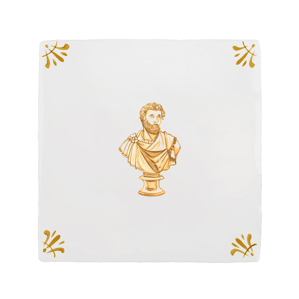 Roman Bust Delft Tile