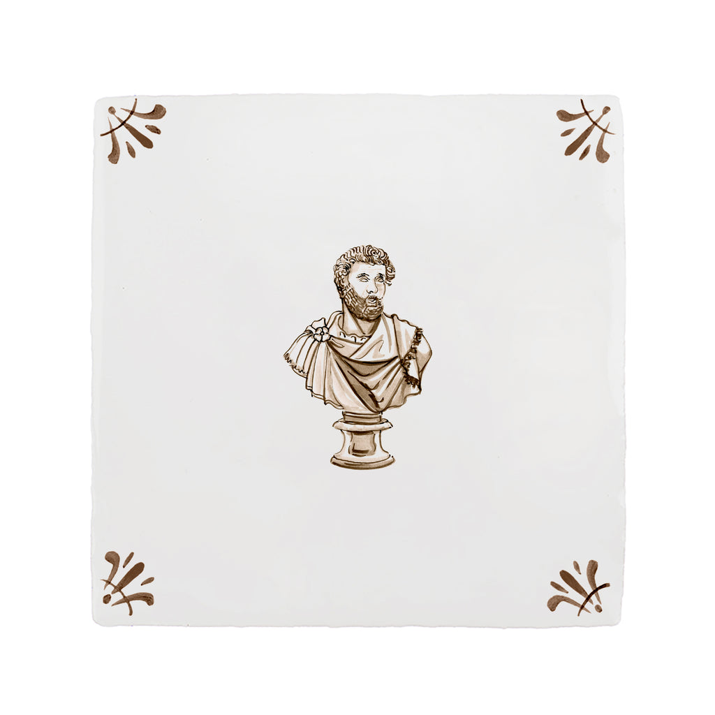 Roman Bust Delft Tile