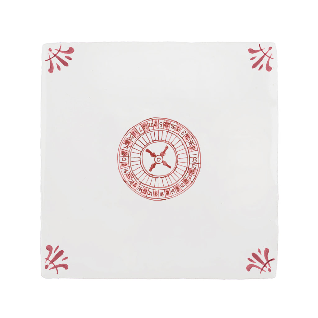 Roulette Wheel Delft Tile