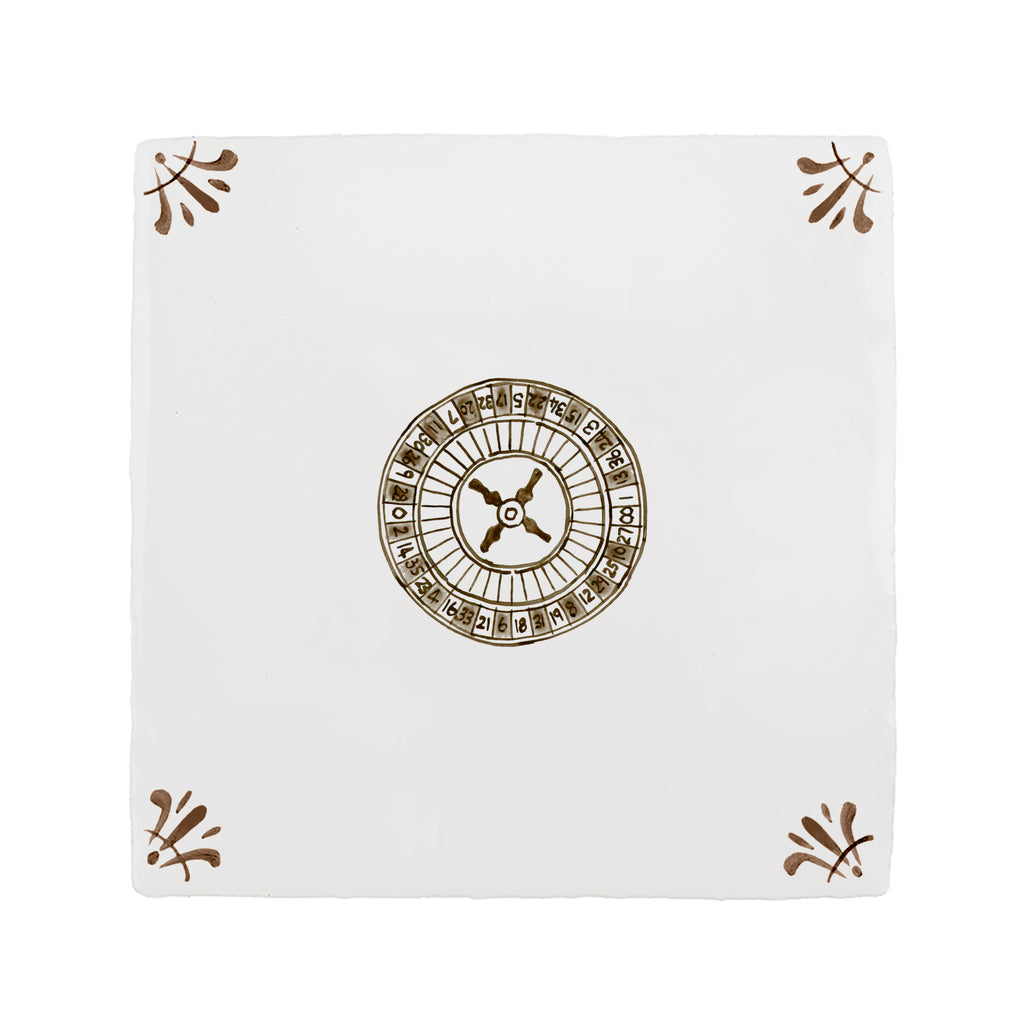 Roulette Wheel Delft Tile