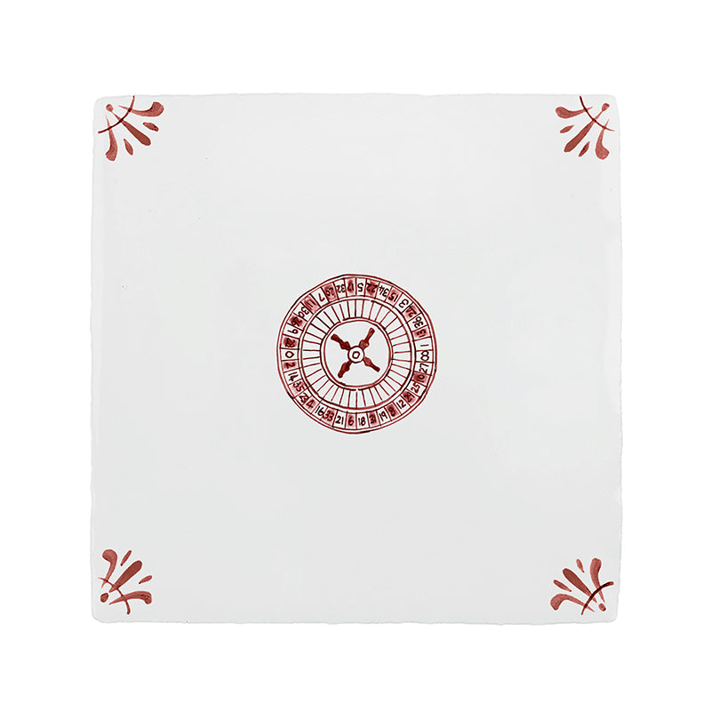 Roulette Wheel Delft Tile