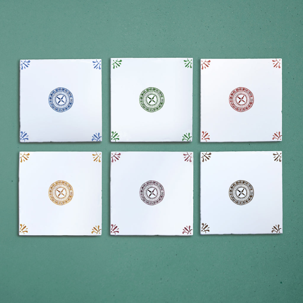 Roulette Wheel Delft Tile