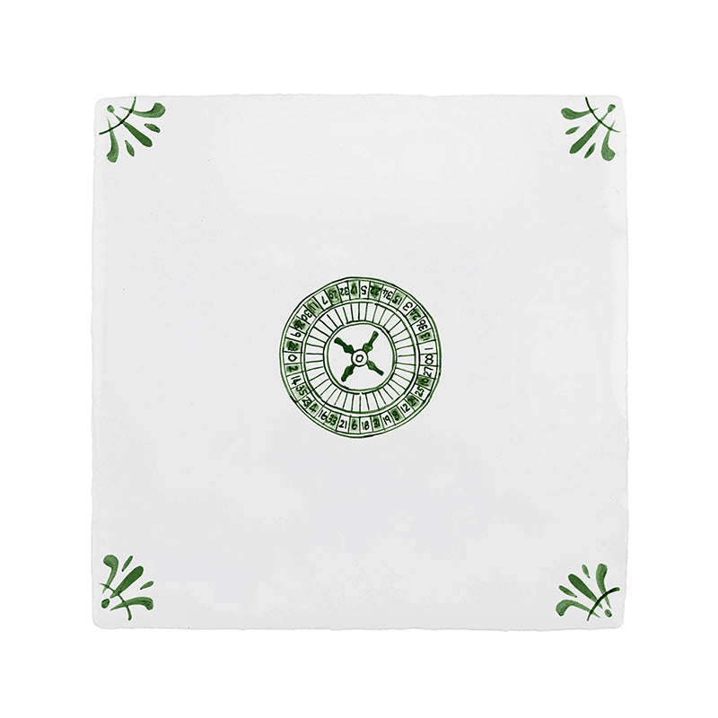 Roulette Wheel Delft Tile