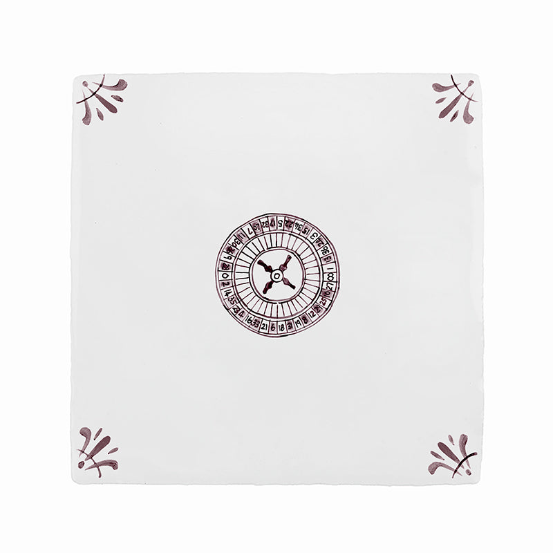 Roulette Wheel Delft Tile