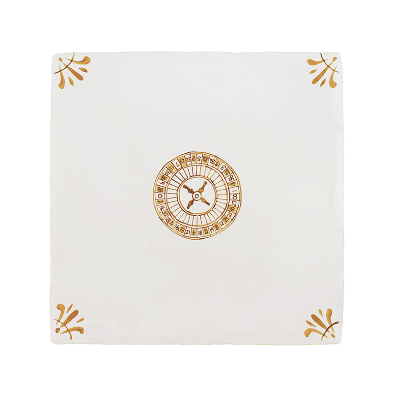 Roulette Wheel Delft Tile