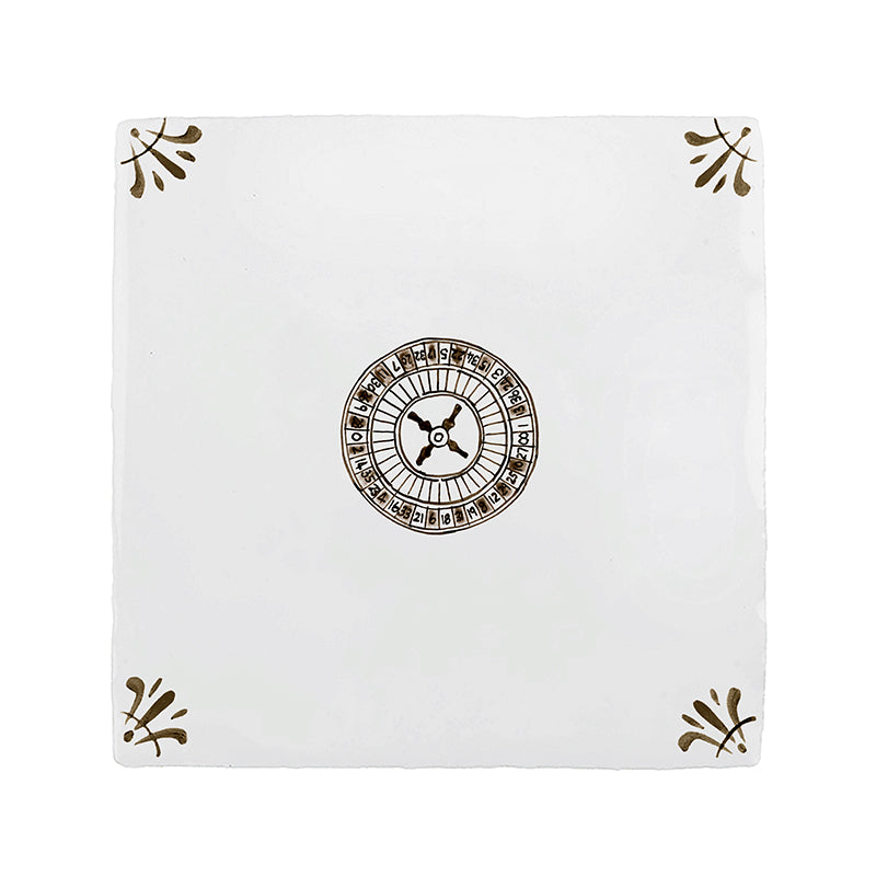 Roulette Wheel Delft Tile