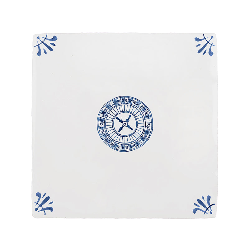Roulette Wheel Delft Tile