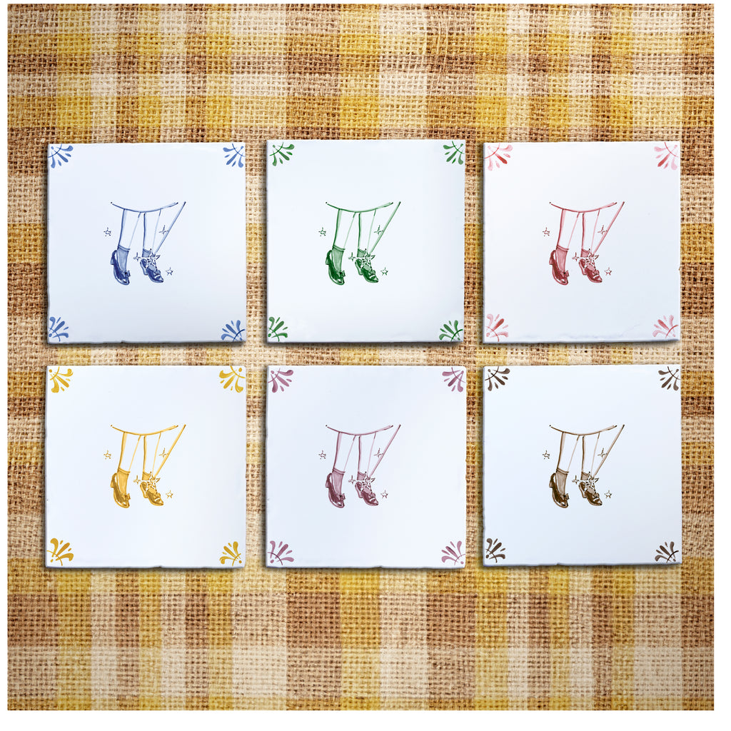 Ruby Slippers Delft Tile