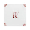 Ruby Slippers Delft Tile Sample, 15cm Crimson