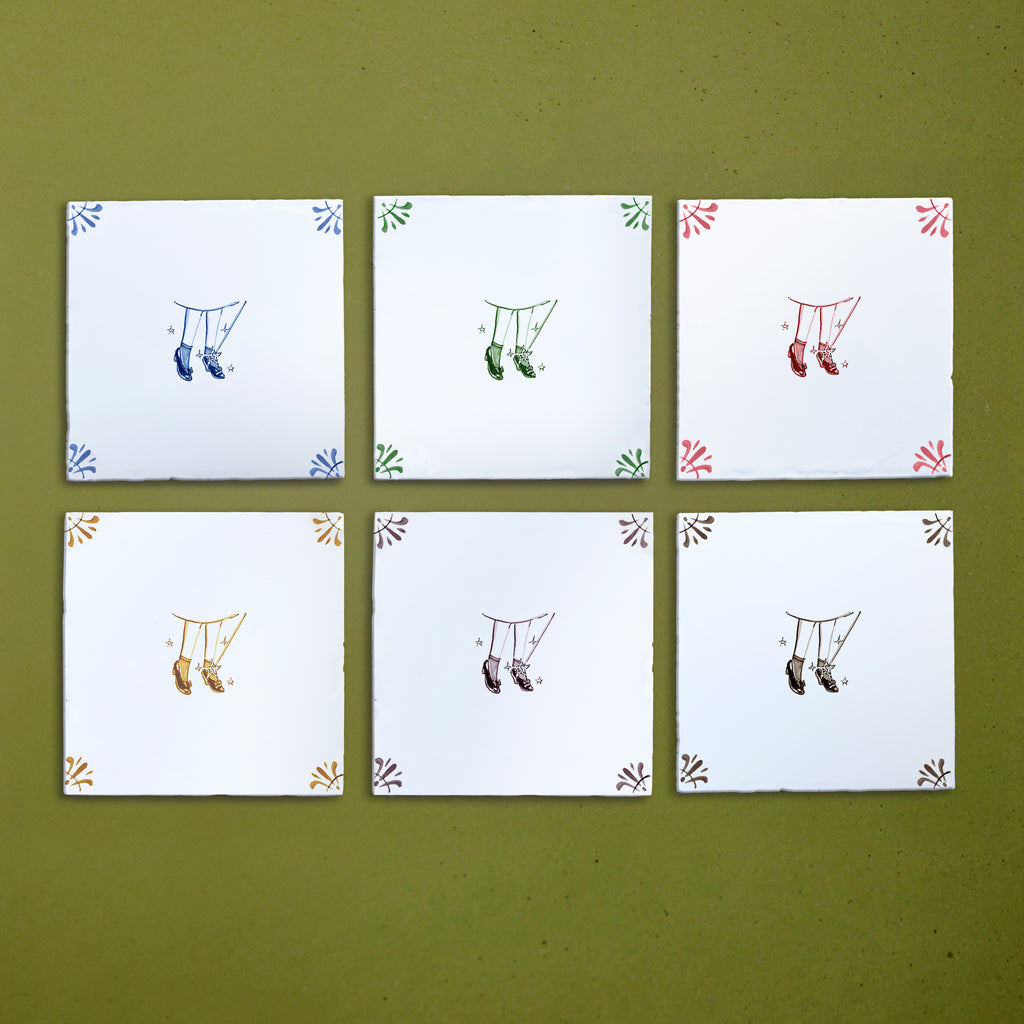 Ruby Slippers Delft Tile