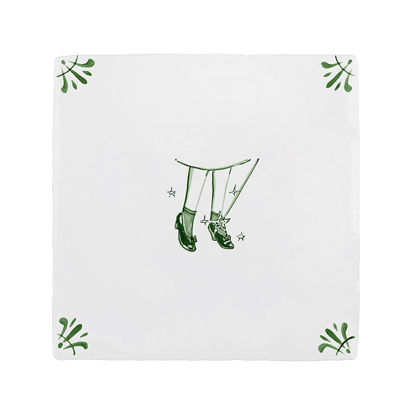 Ruby Slippers Delft Tile