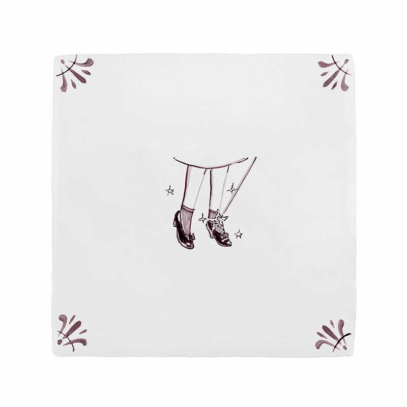 Ruby Slippers Delft Tile