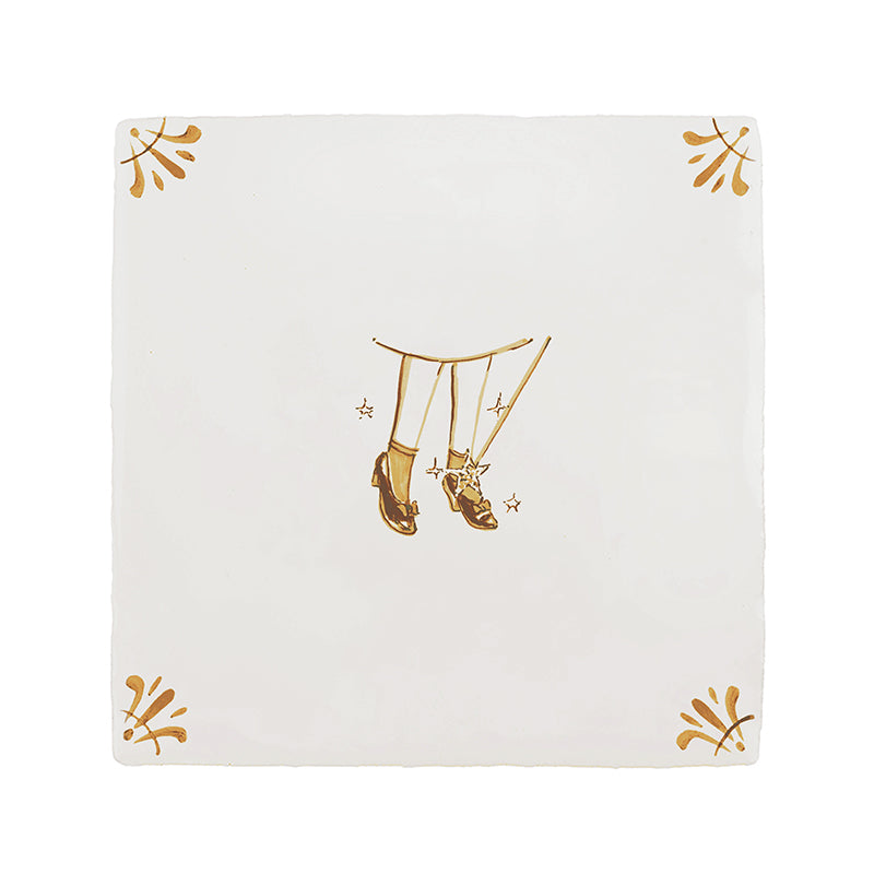 Ruby Slippers Delft Tile