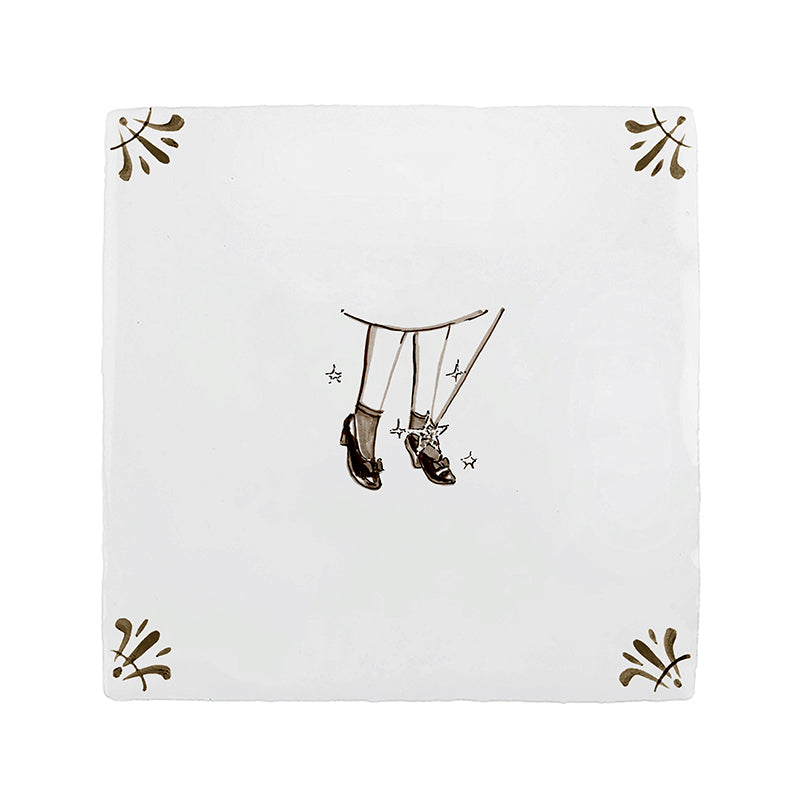 Ruby Slippers Delft Tile