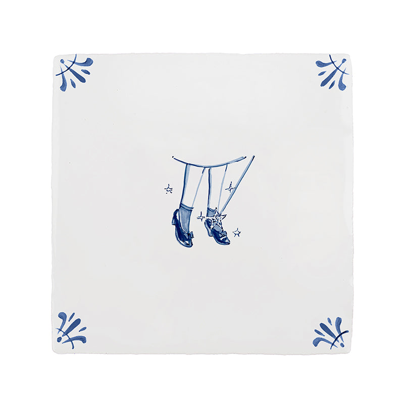 Ruby Slippers Delft Tile